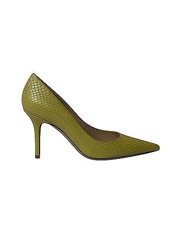 Jimmy Choo Jimmy Choo Agnes Pearlised Snakeskin Pumps in Yellow Leather (view 1)