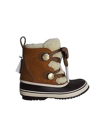 Chloé Chloe X Sorel Hiking Boots in Brown Shearling and Calfskin Suede (view 1)