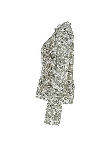 Erdem Erdem Guipure Lace Blouse in Green Cotton (view 2)