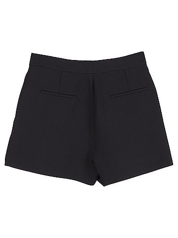 Mario Valentino Valentino Garavani Tailored Mini Shorts in Black Wool (view 2)