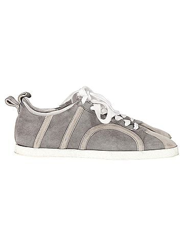 Totême Totême Lace-Up Sneakers in Grey Suede (view 1)