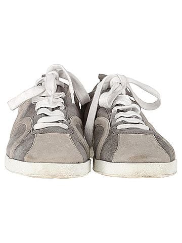 Totême Totême Lace-Up Sneakers in Grey Suede (view 2)