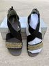 Ros Hommerson Black Gold Sandals Size 9 1/2 - photo 7