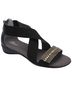 Ros Hommerson Black Gold Sandals Size 9 1/2 - photo 1