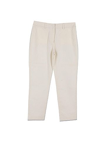 Max Mara Weekend Max Mara Straight-Leg Trousers in White Cotton (view 1)