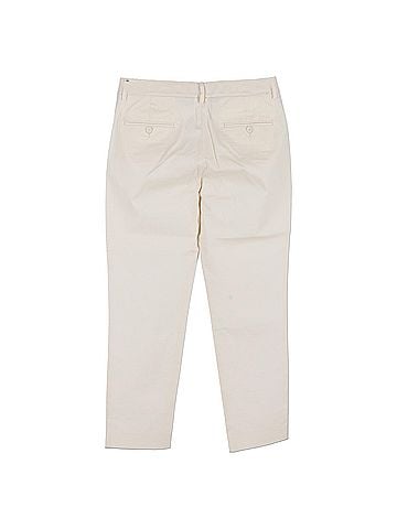 Max Mara Weekend Max Mara Straight-Leg Trousers in White Cotton (view 2)