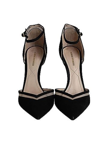 Nicholas Kirkwood Nicholas Kirkwood Pearl Embellished Ankle Strap Pumps in Black Suede (view 2)