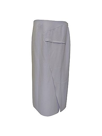 Roland Mouret Roland Mouret Abrams Folded Midi Skirt in Purple Polyester (view 1)