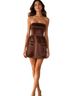 Amanda Uprichard Solid Brown Cocktail Dress Size XS - photo 1
