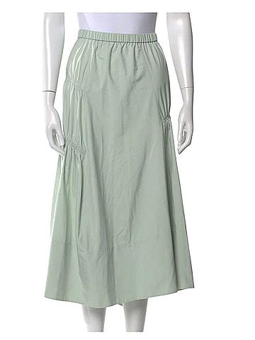 Tibi Shirred Nylon Paneled Skirt Casual Skirt (view 1)