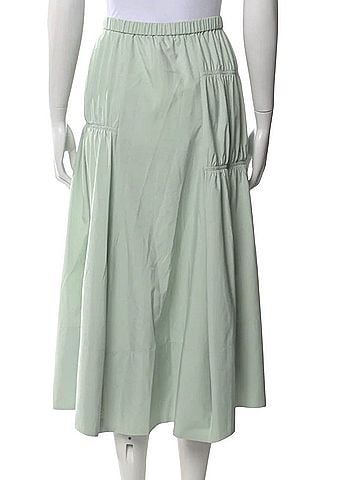 Tibi Shirred Nylon Paneled Skirt Casual Skirt (view 2)