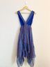 Ulla Johnson 100% Silk 100% Viscose Print Blue Red Cocktail Dress Size 4 - photo 6