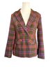 Trina Turk 63% Polyester 34% Viscose 3% Elastane 100% Polyester Plaid Multi Color Blazer Size 2 - photo 1