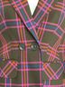 Trina Turk 63% Polyester 34% Viscose 3% Elastane 100% Polyester Plaid Multi Color Blazer Size 2 - photo 4