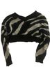 Debut Animal Print Black White Pullover Sweater Size S - photo 1