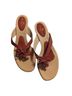Tommy Bahama 100% Leather Solid Red Tan Sandals Size 10 - photo 1