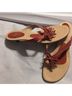 Tommy Bahama 100% Leather Solid Red Tan Sandals Size 10 - photo 5