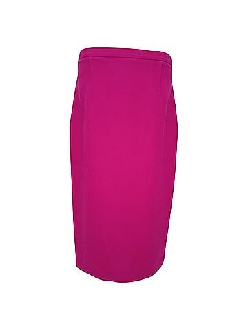 Roland Mouret Roland Mouret Midi Pencil Skirt in Pink Wool (view 1)