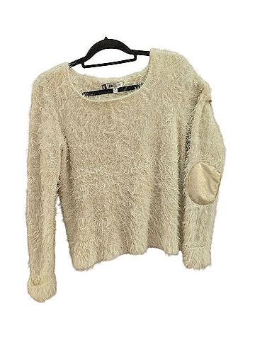 Jennifer Lopez Super Soft Crewneck Sweater with Elbow Patches Pullover Sweater (view 1)