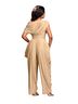 Shein Solid Tan Jumpsuit Size L - photo 2