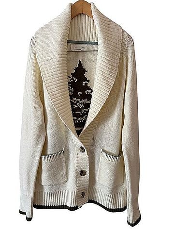 Anthropologie Evergreen Pine Tree Cardigan Cardigan (view 1)