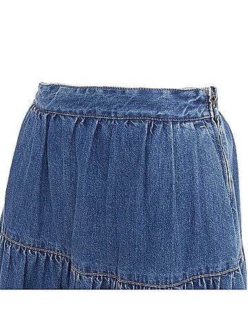 Céline Celine Midi Prairie lightweight denim midi skirt (view 2)