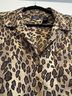 Crazy Horse 100% Polyester Animal Print Leopard Print Brown Tan Black Short Sleeve Button-Down Shirt Size L - photo 8