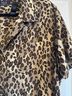 Crazy Horse 100% Polyester Animal Print Leopard Print Brown Tan Black Short Sleeve Button-Down Shirt Size L - photo 6