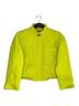 7 For All Mankind 100% Poly Chiffon Print Multi Color Green Jacket Size L - photo 1