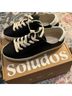 Soludos 100% Leather Black Sneakers Size 7 - photo 4