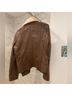 Badgley Mischka 100% Leather Brown Ivory Jacket Size XL - photo 4