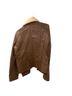 Badgley Mischka 100% Leather Brown Ivory Jacket Size XL - photo 2