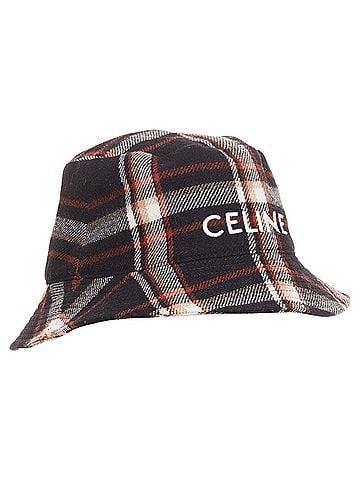 Céline Celine Runway Plaid Woven Bucket Hat (view 2)