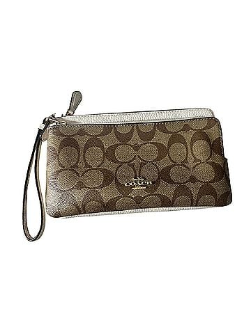 Coach Double-Zip Wristlet Leather Wristlet (view 1)