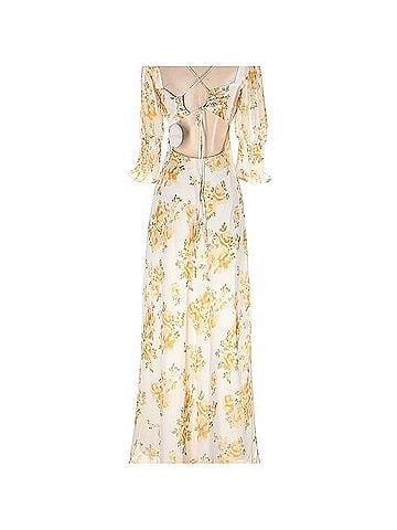 Luxxel Floral Print Maxi Dress Casual Dress (view 2)