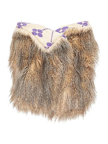 Prada Prada Raf Simons Runway fur jacquard clutch shawl (view 1)