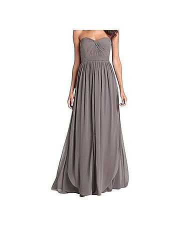 jenny BY JENNY YOO Aidan Silk Sweetheart Neckline Convertible Straps Maxi Wedding Guest Bridesmaid Elegant Evening Gown Cocktail Dress (view 1)