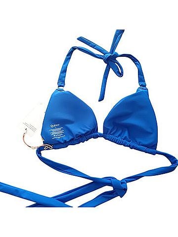 Quince Italian Full Coverage Ring Triangle Bikini Top Swimsuit Top (view 2)
