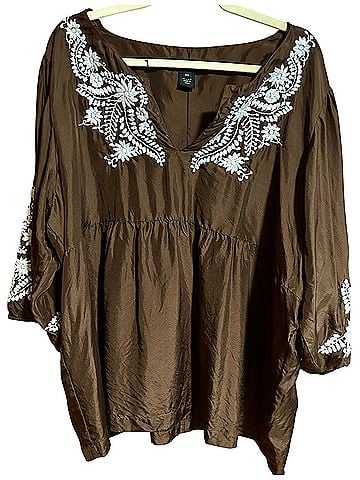 Karen Kane Long Sleeve Blouse (view 1)