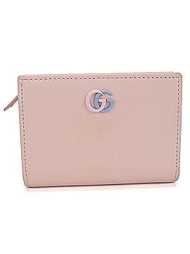 Gucci GUCCI Bi-fold Wallet, Two-tone Small Double G, Women's, Pink (view 1)
