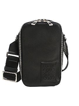 Loewe LOEWE (Loewe) Crossbody Shoulder Bag C565S59X01 Vertical Pocket Anagram Men's Black (view 1)