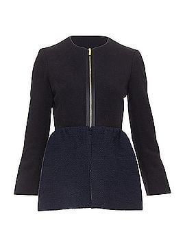 The Row The Row Loxton structured wool peplum zip coat (view 1)