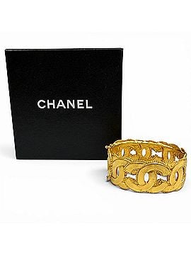 Chanel CHANEL Vintage 96A Coco Mark Bangle Bracelet, Gold, Made in France, Women's, with Box. (view 2)