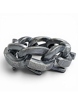 Tiffany & Co. TIFFANY&amp;Co. Tiffany Forge Link Ring, AG925 Sterling Silver, Oxidized Finish, Weight 11.81g, Men's/Women's. (view 2)
