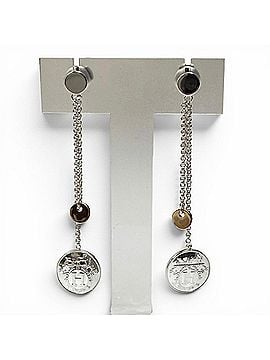 Hermès HERMES Ex-Libris PM AG925 AU750 Earrings, 2021 model, Silver and Gold, Made in France, Total Weight 7.2g, Women's, Comes with Box (view 1)