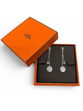 Hermès HERMES Ex-Libris PM AG925 AU750 Earrings, 2021 model, Silver and Gold, Made in France, Total Weight 7.2g, Women's, Comes with Box (view 2)