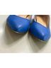 fs/ny 100% Leather Blue Flats Size 7 - photo 5