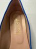 fs/ny 100% Leather Blue Flats Size 7 - photo 7
