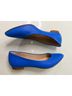 fs/ny 100% Leather Blue Flats Size 7 - photo 6