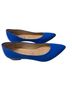 fs/ny 100% Leather Blue Flats Size 7 - photo 1
